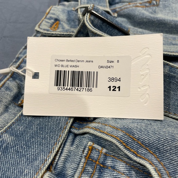 Dazie Belted Straight Leg Jeans - Picture 5 of 7